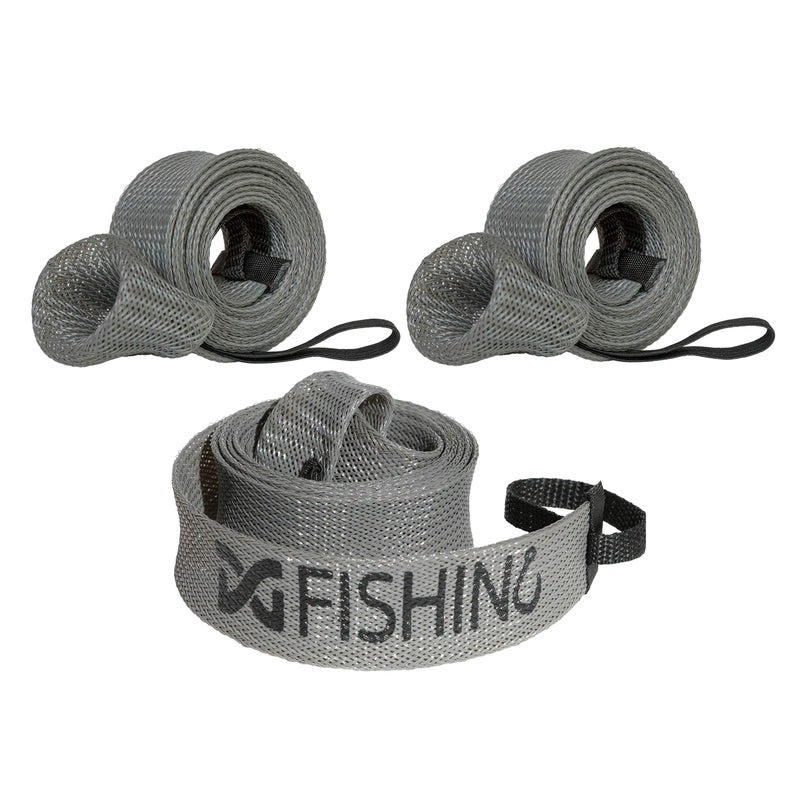 DynoGoods Fishing Rod Sleeve, 3 Pack, 7ft 10in Casting Rod Protector/Rod Sock/Rod Cover (Gray) - Image 1